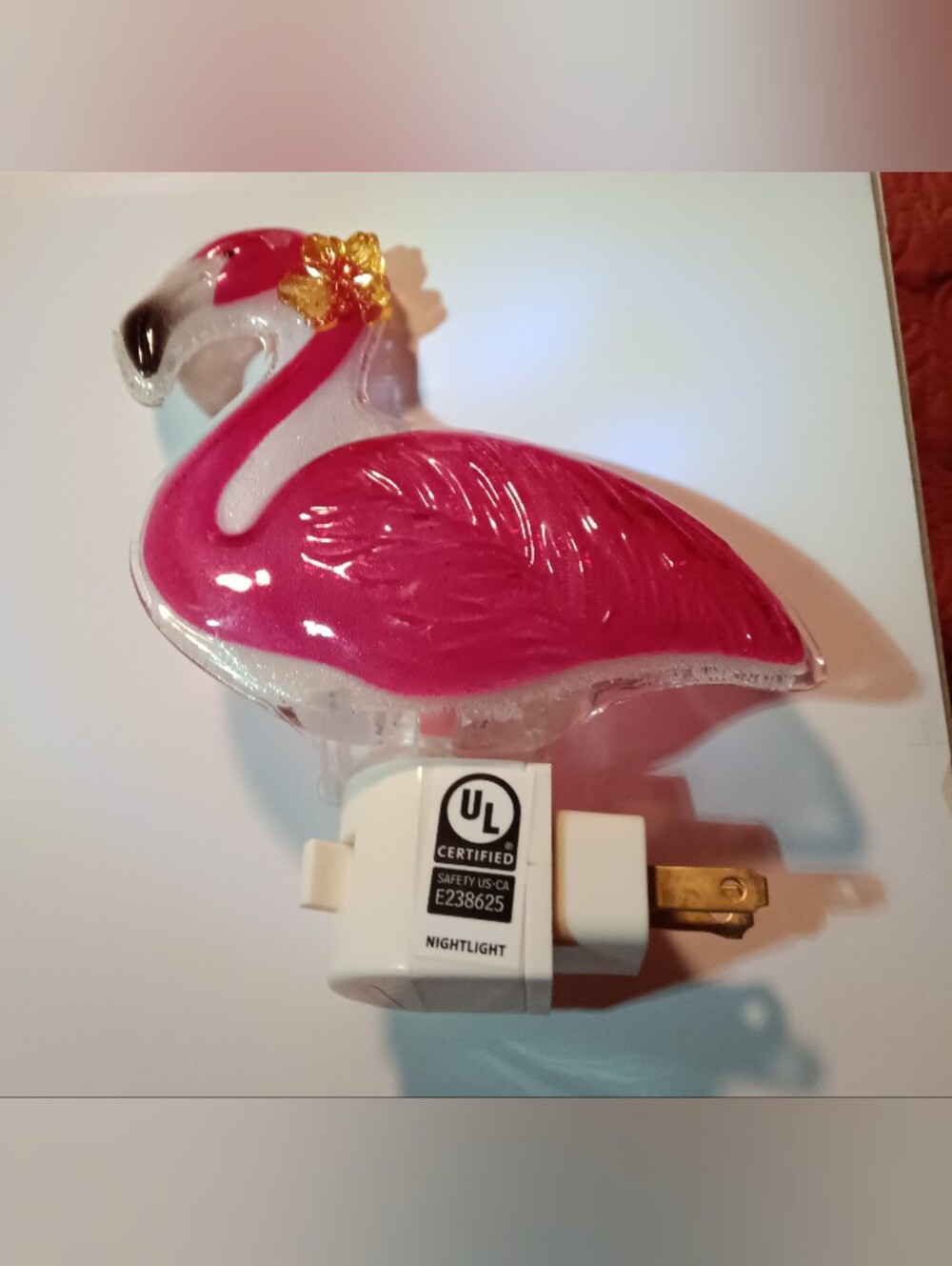 Cracker Barrell Pink Flamingo Plug-In Night Light - UL Certified